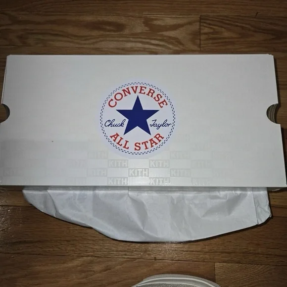 Kith Converse green and off white